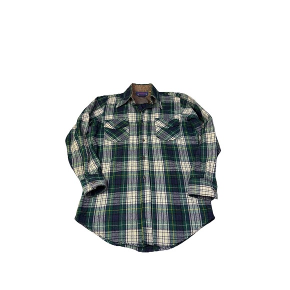 Ponderosa Other - Ponderosa By Bardon Men's Small Flannel‎ Shirt Long Sleeve Wool Vintage 3b4